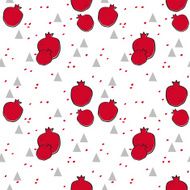 garnet fruits seamless pattern