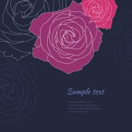 vector rose background template