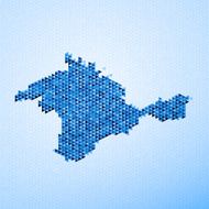 Crimea Map Triangle Pattern Blue