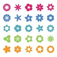 Set of flat icon flower Vector N2