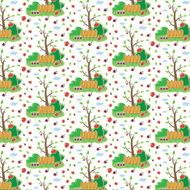 seamless pattern of garden