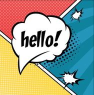 set of comic bubbles and elements in pop art