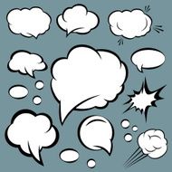 set of comic bubbles and elements N2