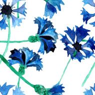 Seamless pattern with cornflowers N5