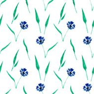 Seamless pattern with cornflowers N7