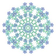 Abstract flower round pattern