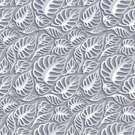 Vector Leaves 3d Seamless Pattern Background N4