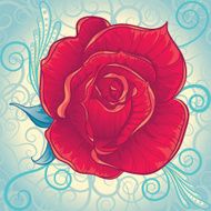 Decorative vintage rose flower