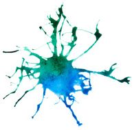 Unusual traced vector watercolor splatter