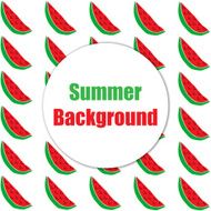 Seamless watermelon pattern vector illustration