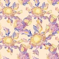 Creative Vector Floral Vignette Pattern