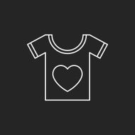 heart t-shirt line icon N2