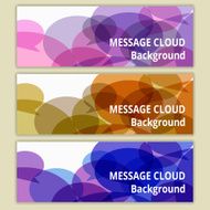 Abstract message cloud banner background Vector