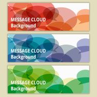 Abstract message cloud banner background Vector N2