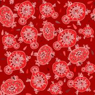 Red pattern with leafs