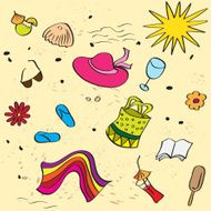 summer pattern with objects