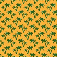 Summer tropical background Seamless Pattern with Coconut Palm Trees