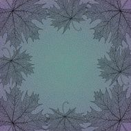 Maple leaves frame