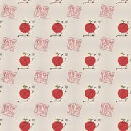 Seamless apple pattern illustration N2