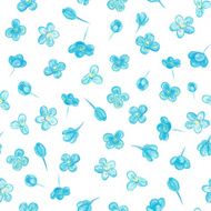 flowers hand drawn in pencil seamless pattern