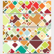 Web banners collection abstract header layouts Abstract colored backgrounds square N2
