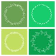 line art wreath