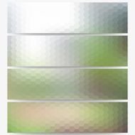 Abstract hexagonal headers set blurred design vector N2