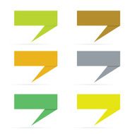 sticker color set vector