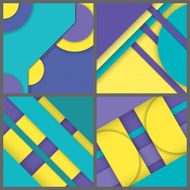 Set of banner templates with geometric pattern N13
