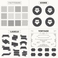 Sale arrow tag icons Discount symbols N17