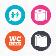 Toilet paper icons Gents and ladies room N3