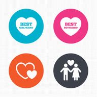 Valentine day love icons Best girlfriend