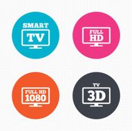 Smart TV mode icon 3D Television symbol N3
