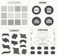 Sale speech bubble icons Buy cart symbol N3