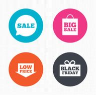 Sale speech bubble icon Black friday symbol N6