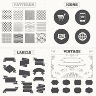 Online shopping icons Smartphone cart buy N12