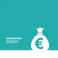 Money bag sign icon Euro EUR currency