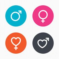 Male and female sex icons Man Woman signs N2