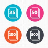 In pack sheets icons Quantity per package N3