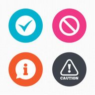 Information icons Stop prohibition symbol N10