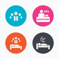 Five stars hotel icons Travel rest place N3