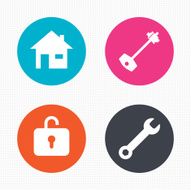 Home key icon Wrench service tool symbol N13