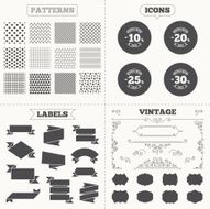 Sale discount icons Special offer price signs N21