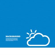 Cloud and sun sign icon Weather symbol N2