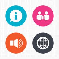Information sign and group Communication icons N11