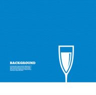Glass of champagne sign icon Alcohol drink