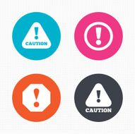 Attention caution signs Hazard warning icons N3
