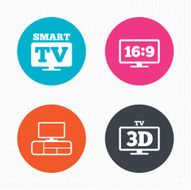 Smart TV mode icon 3D Television symbol N4