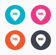 Sale pointer tag icons Discount symbols N18