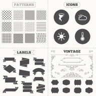 Weather icons Cloud and sun Storm symbol N4